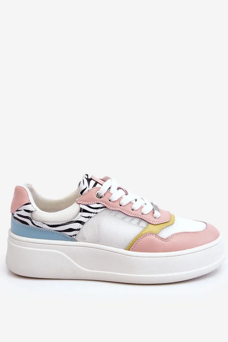 Outlet Damskie Wygodne Buty Sportowe LL2N4053 Multikolor Damskie Sneakersy Damskie