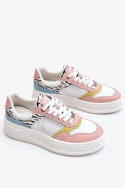 Outlet Damskie Wygodne Buty Sportowe LL2N4053 Multikolor Damskie Sneakersy Damskie