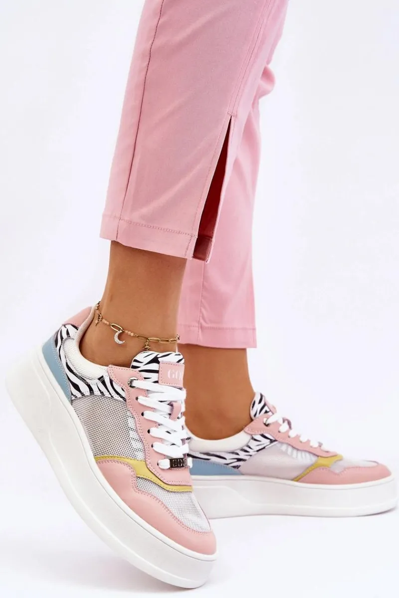 Outlet Damskie Wygodne Buty Sportowe LL2N4053 Multikolor Damskie Sneakersy Damskie