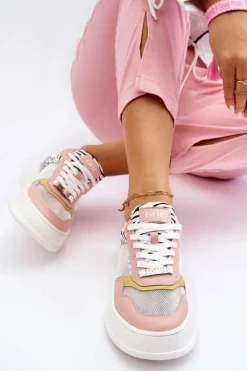 Outlet Damskie Wygodne Buty Sportowe LL2N4053 Multikolor Damskie Sneakersy Damskie