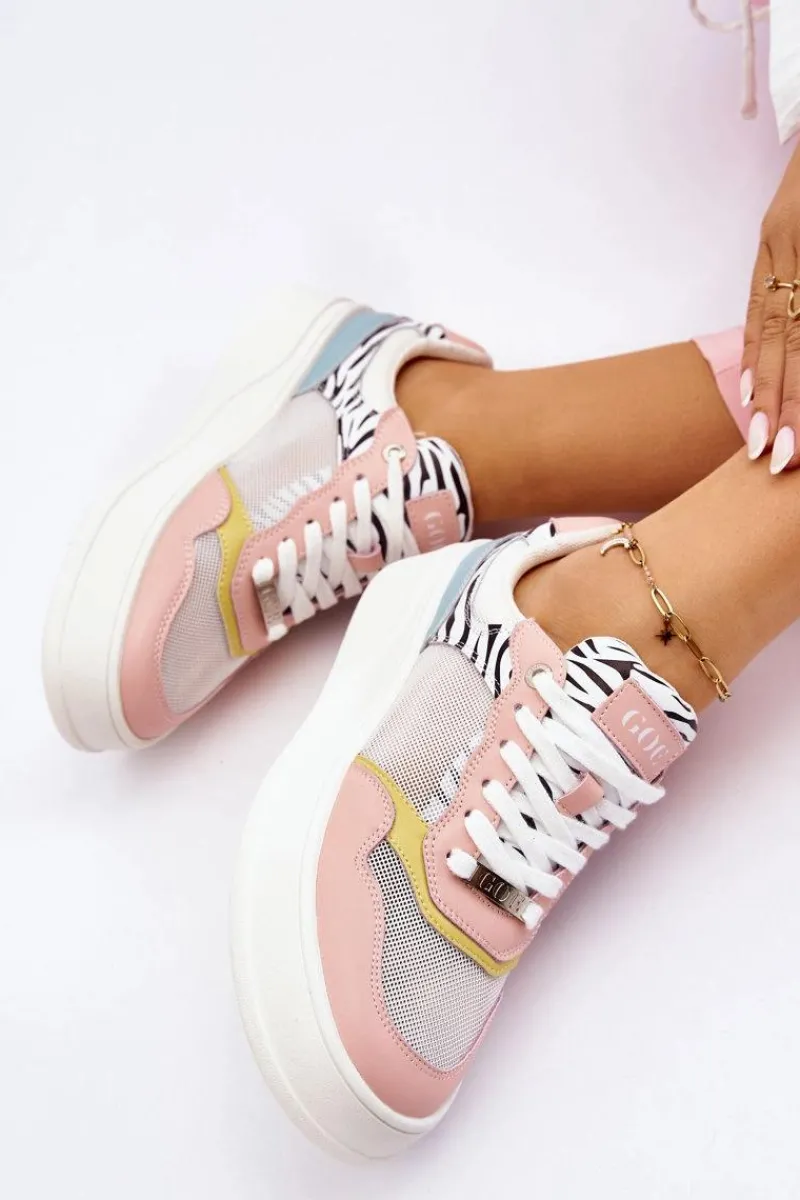 Outlet Damskie Wygodne Buty Sportowe LL2N4053 Multikolor Damskie Sneakersy Damskie