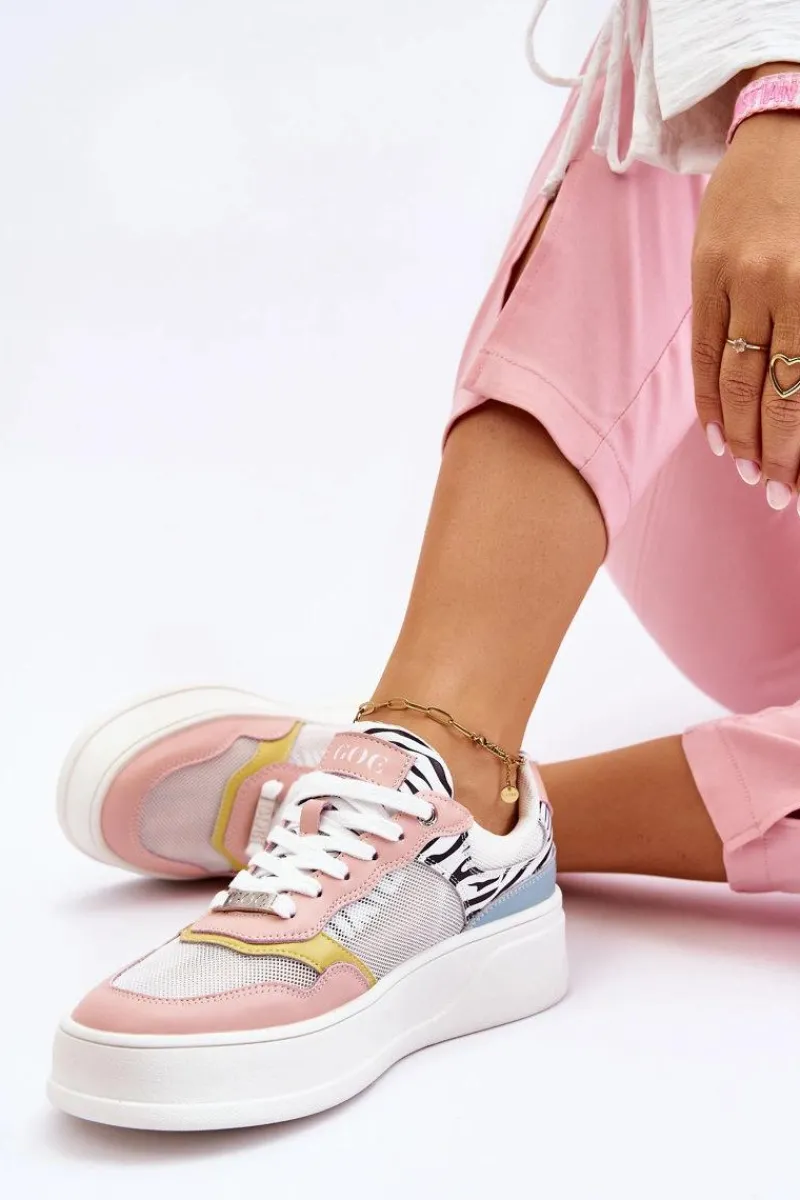 Outlet Damskie Wygodne Buty Sportowe LL2N4053 Multikolor Damskie Sneakersy Damskie