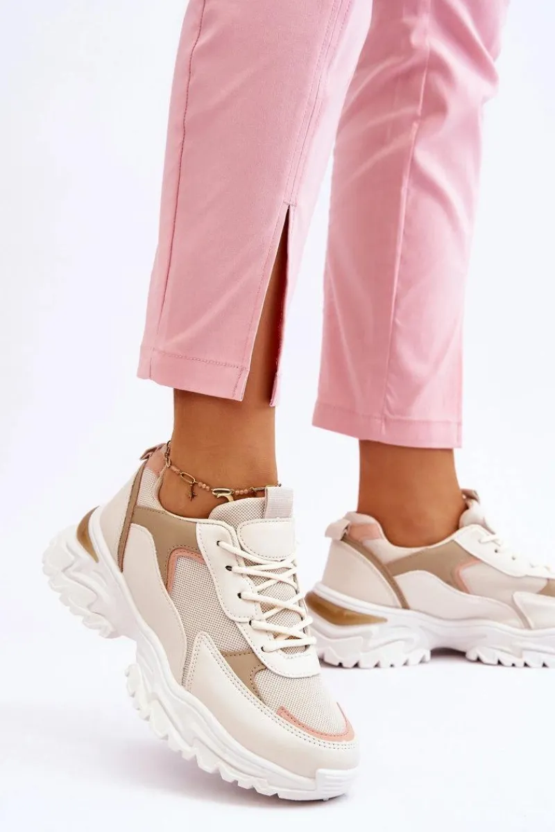Sneakersy Damskie>Boto Damskie Wygodne Buty Sportowe Beżowe Alen