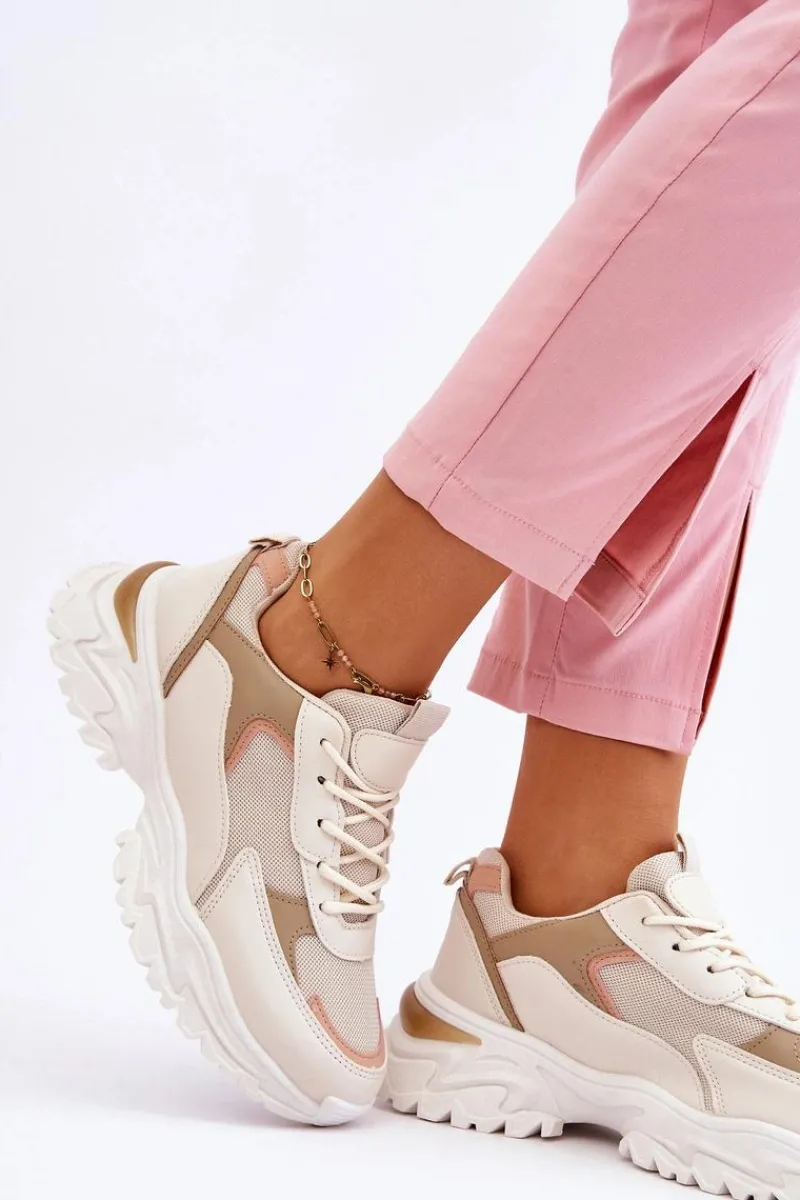 Sneakersy Damskie>Boto Damskie Wygodne Buty Sportowe Beżowe Alen