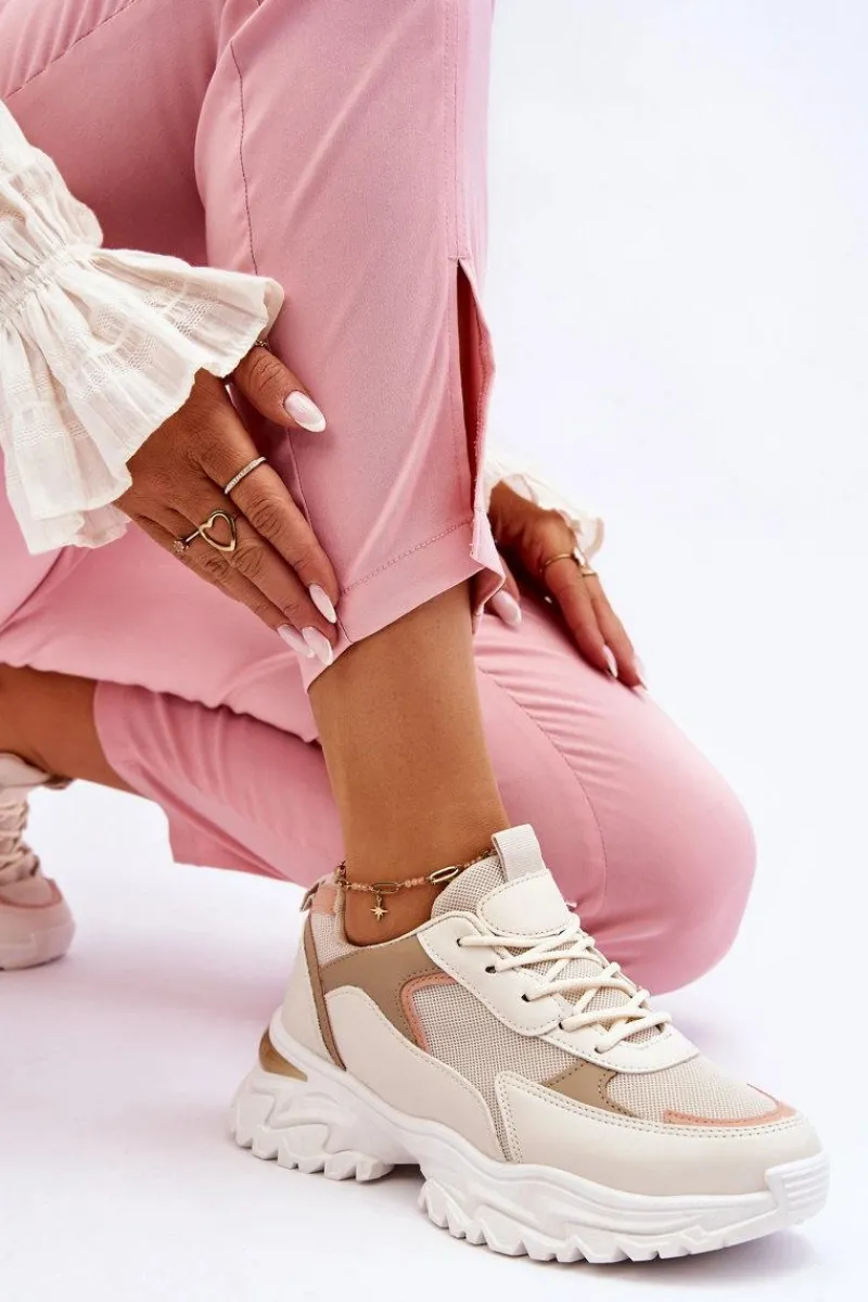 Sneakersy Damskie>Boto Damskie Wygodne Buty Sportowe Beżowe Alen