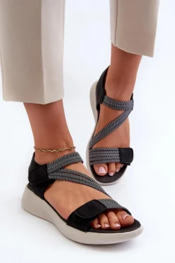 Sandały Płaskie><noscript><img width=