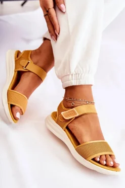 Sandały Płaskie><noscript><img width=