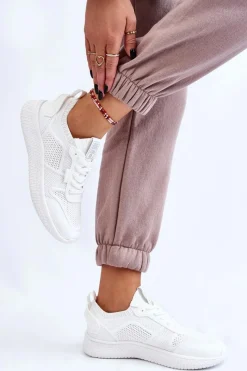 Outlet Big Star Shoes Damskie Wygodne Sneakersy Memory Foam System Big Star LL274415 Białe