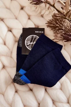 Discount Just Play Damskie Wysokie Bawełniane Skarpety Granatowe