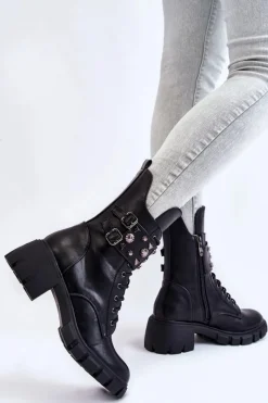 Damskie Trapery|Botki Sznurowane><noscript><img width=