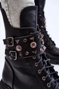 Damskie Trapery|Botki Sznurowane><noscript><img width=