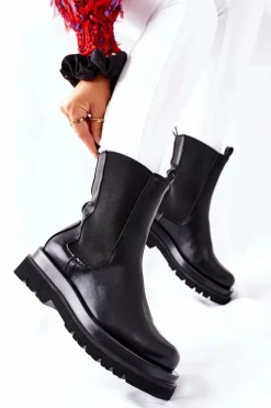 Czarne Botki|Botki Płaskie><noscript><img width=