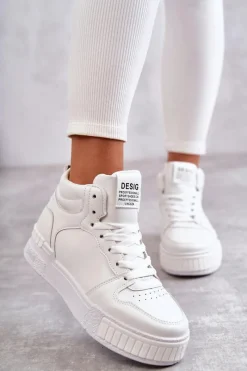 Outlet Buty damskie Vinceza Damskie Wysokie Buty Sportowe Białe Trisa