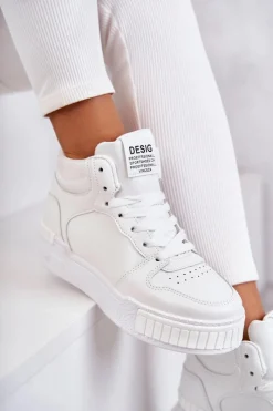 Outlet Buty damskie Vinceza Damskie Wysokie Buty Sportowe Białe Trisa