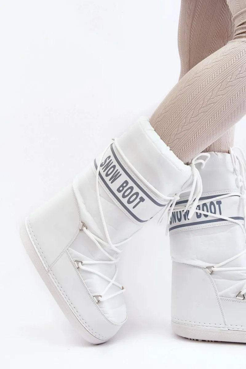 Śniegowce Damskie>Boto Damskie Wysokie Śniegowce Białe Venila