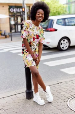 Online Boto Damskie Wysokie Tenisówki Na Platformie Białe Manhattan