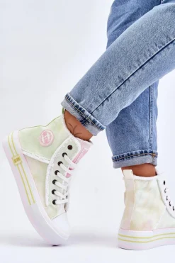 Discount Big Star Shoes Damskie Wysokie Trampki Big Star LL274177 Multikolor