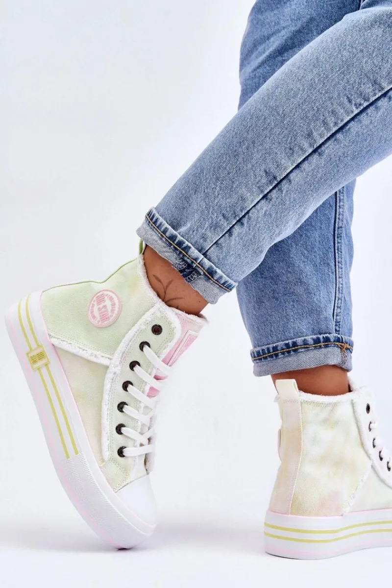 Discount Big Star Shoes Damskie Wysokie Trampki Big Star LL274177 Multikolor