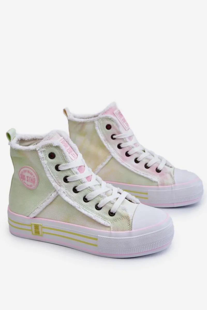 Discount Big Star Shoes Damskie Wysokie Trampki Big Star LL274177 Multikolor