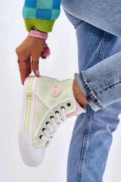 Discount Big Star Shoes Damskie Wysokie Trampki Big Star LL274177 Multikolor