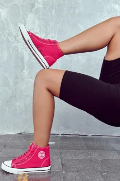 Clearance Damskie Wysokie Trampki Big Star JJ274210 Fuksja Damskie Trampki Damskie Big Star|Trampki Damskie Wysokie