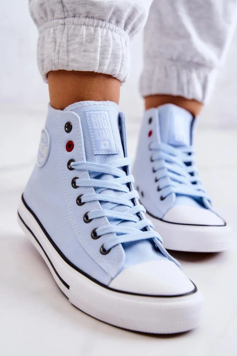 Trampki Damskie Big Star|Trampki Damskie Wysokie>Big Star Shoes Damskie Wysokie Trampki Big Star JJ274209 Niebieskie