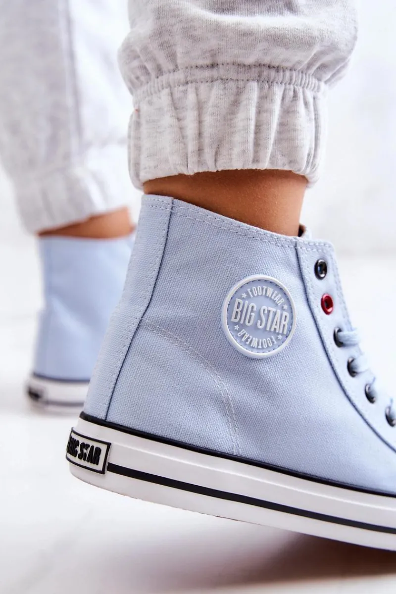 Trampki Damskie Big Star|Trampki Damskie Wysokie>Big Star Shoes Damskie Wysokie Trampki Big Star JJ274209 Niebieskie