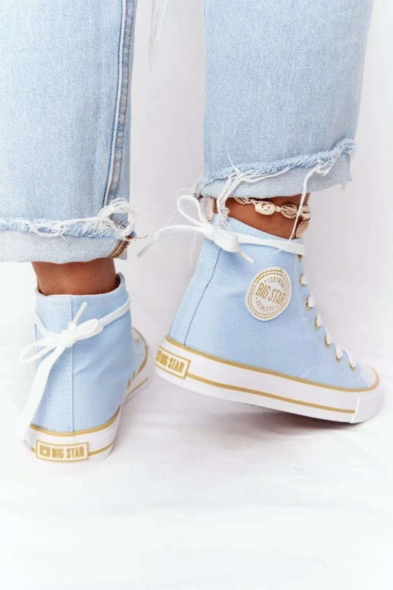 Best Damskie Wysokie Trampki Big Star HH274449 Niebieskie Damskie Trampki Damskie Big Star|Trampki Damskie Wysokie