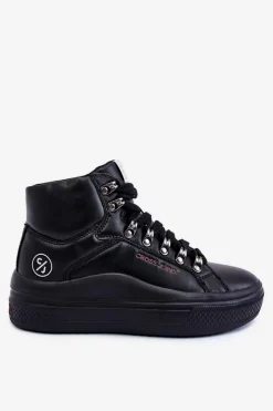 Cross Jeans Damskie Wysokie Trampki KK2R4029C Czarne