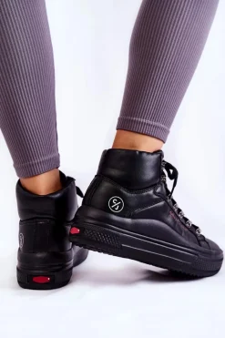 Cross Jeans Damskie Wysokie Trampki KK2R4029C Czarne