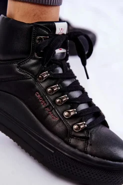 Cross Jeans Damskie Wysokie Trampki KK2R4029C Czarne