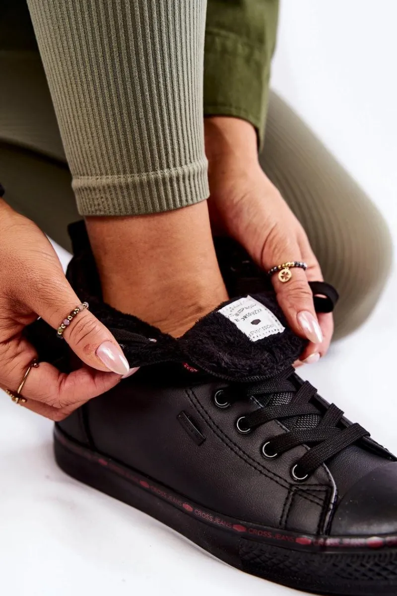 Cross Jeans Damskie Wysokie Trampki KK2R4058C Czarne Czarny