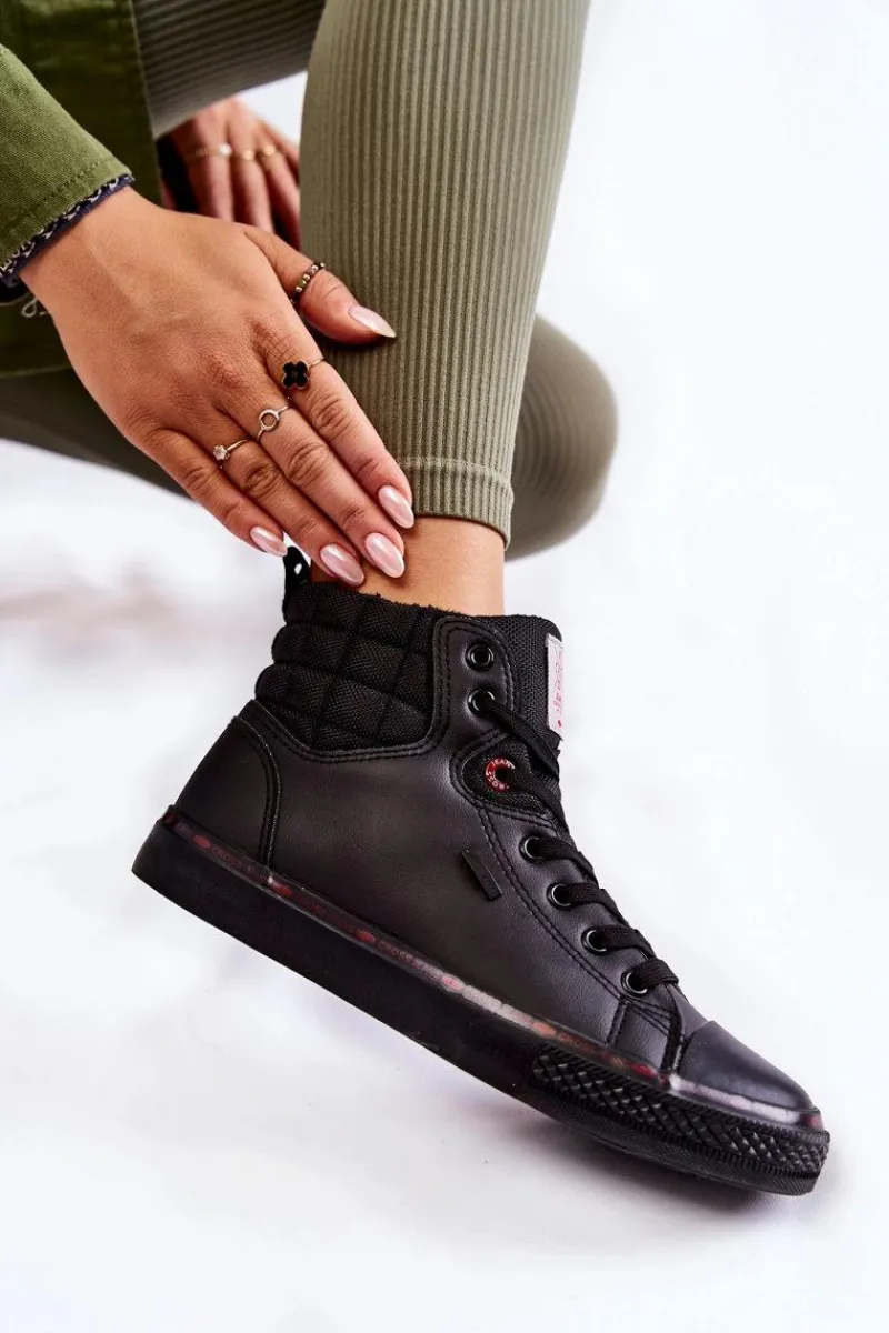 Cross Jeans Damskie Wysokie Trampki KK2R4058C Czarne Czarny