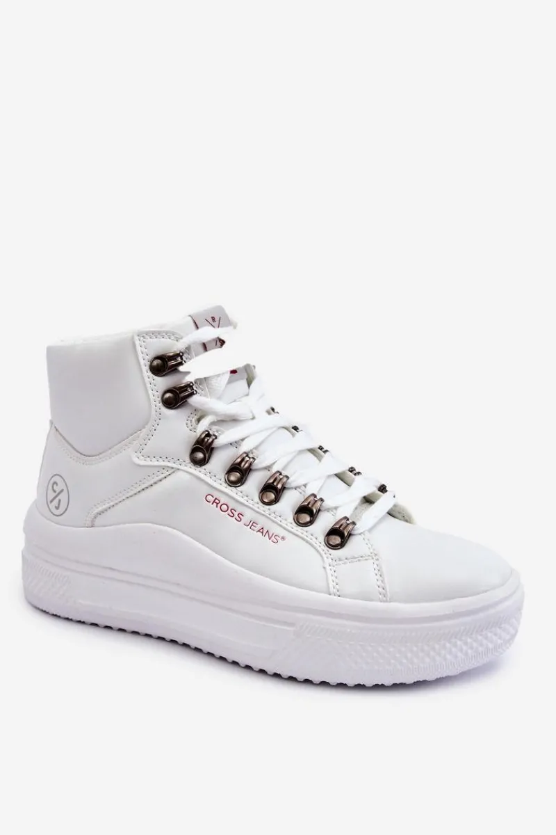 Trampki Damskie Cross Jeans|Trampki Damskie Wysokie>Cross Jeans Damskie Wysokie Trampki KK2R4028C Białe