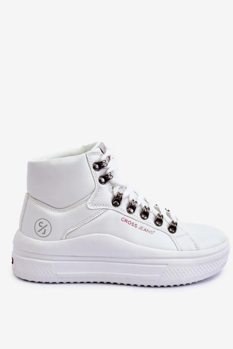 Trampki Damskie Cross Jeans|Trampki Damskie Wysokie>Cross Jeans Damskie Wysokie Trampki KK2R4028C Białe