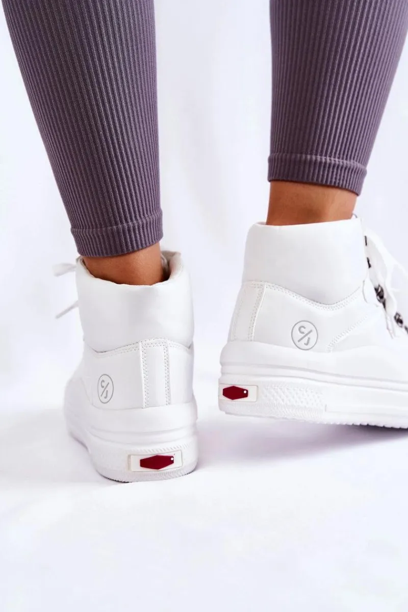 Trampki Damskie Cross Jeans|Trampki Damskie Wysokie>Cross Jeans Damskie Wysokie Trampki KK2R4028C Białe