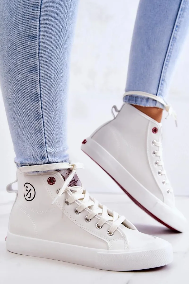 Trampki Damskie Cross Jeans|Trampki Damskie Wysokie>Cross Jeans Damskie Wysokie Trampki JJ2R4056C Białe