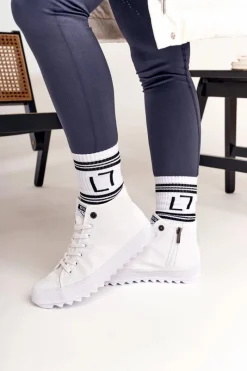 New Damskie Wysokie Trampki Na Dużej Podeszwie BIG STAR FF274241 Białe Damskie Trampki Damskie Big Star|Trampki Damskie Wysokie