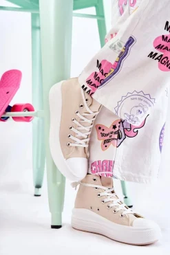 Trampki Damskie Wysokie><noscript><img width=