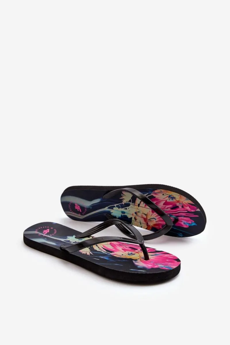 Klapki Damskie Japonki|Klapki Damskie Klasyczne>4F Damskie Wzorzyste Japonki Klapki RMM00FFLIF138-90S Multikolor