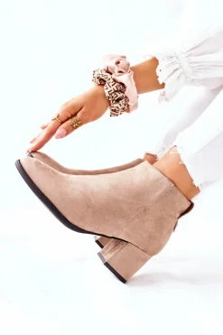 Sale Buty damskie Vinceza Damskie Zamszowe Botki Beżowe Ardmore