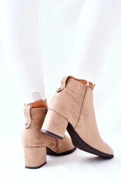 Sale Buty damskie Vinceza Damskie Zamszowe Botki Beżowe Ardmore