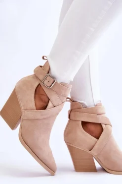 Botki Na Słupku|Brązowe I Beżowe Botki><noscript><img width=