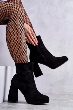 Botki Na Słupku|Czarne Botki><noscript><img width=