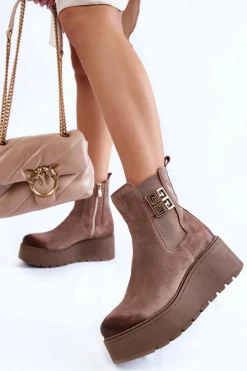 Botki Na Koturnie|Botki Zimowe Damskie><noscript><img width=