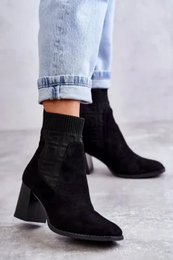 Botki Na Słupku|Czarne Botki><noscript><img width=