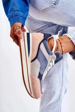 Sale Boto Damskie Zamszowe Buty Sportowe Niebiesko-Szare Elisse