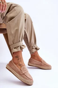 Damskie Zamszowe Espadryle Beżowe Keyla Damskie Czarne Espadryle