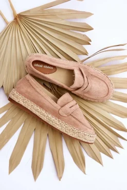 Damskie Zamszowe Espadryle Beżowe Keyla Damskie Czarne Espadryle