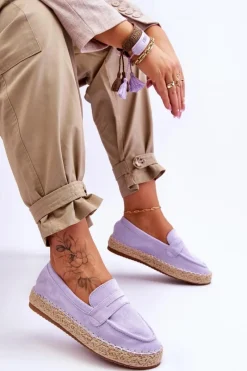 Outlet Damskie Zamszowe Espadryle Fioletowe Keyla Damskie Czarne Espadryle